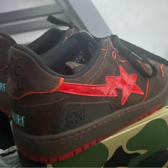 Bapestas sk8 Brown and red color way - Picture 2 of 7